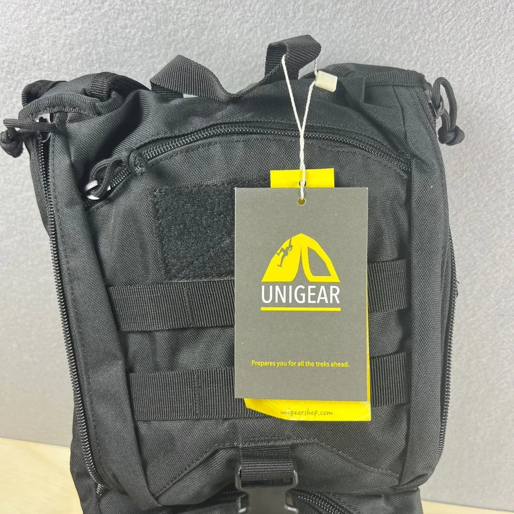 Unigear Tactical Hydration Pack Black 2L Water Bladder Hiking Backpack MOLLE